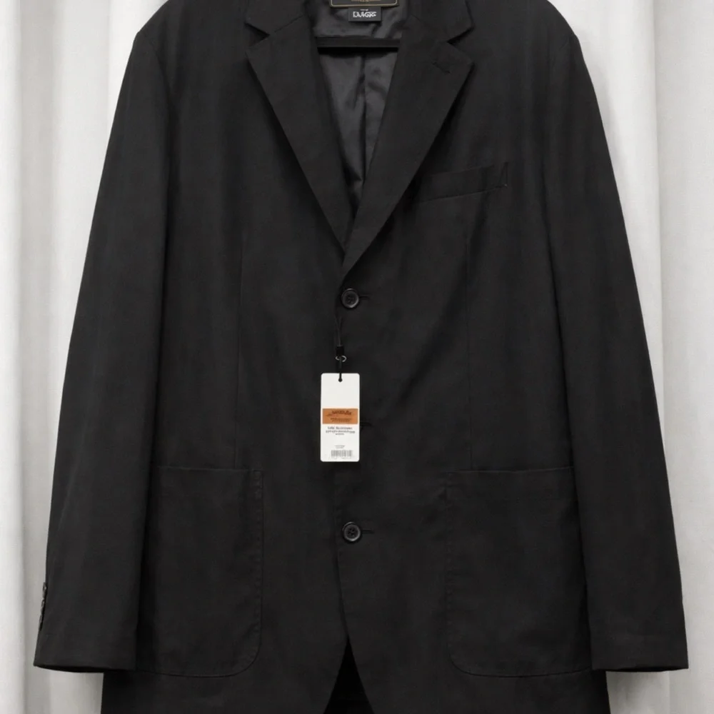 Weatherproof Black Blazer Jacket Mens Large NWT | 2 Button Casual Sport Coat